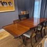 Mahogany Extendable Dining Table with Brass Castors Image 2