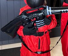 Squid game child guard suit with mask