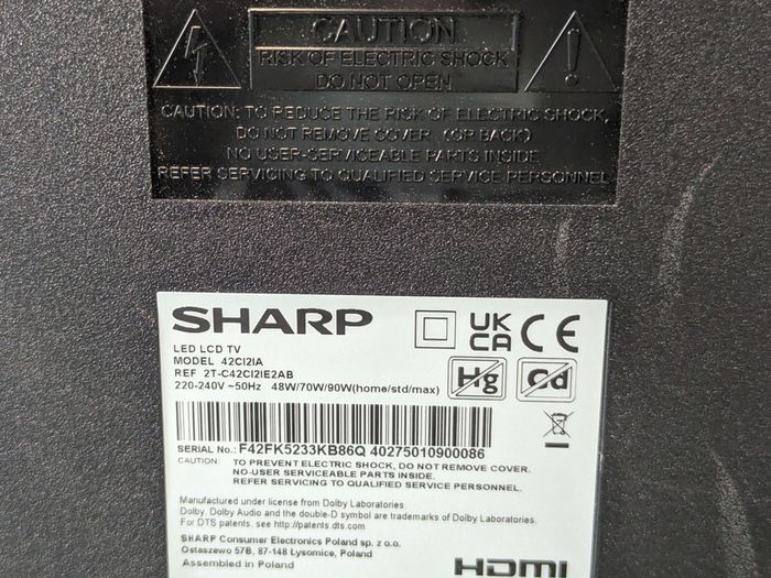 Sharp 42CI2IA 42" Full HD LED Android TV Refurbished
