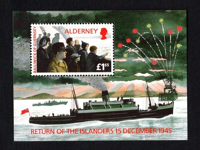 1995 Alderney The Return of the Islanders of 15 December 1945 Commemorative Stamp Miniature Sheet Mint Never Hinged (MNH)