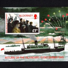 1995 Alderney The Return of the Islanders of 15 December 1945 Commemorative Stamp Miniature Sheet Mint Never Hinged (MNH)