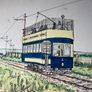 picture This original ink and watercolour drawing depicts Car No. 4 of the historic Hill of Howth Tramway. Image 3