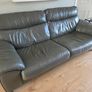 DFS Leather Sofa, Armchair and Ottoman Set Image 3