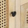 TV Cabinet 120x30x40 cm Solid Mango Wood and Natural Cane Image 5