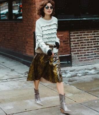 ZARA  shiny SNAKESKIN print skirt bloggers favourite