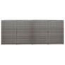 Quadruple Wheelie Bin Shed Anthracite 305x78x120 cm Poly Rattan Image 9