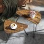 Set of 2 Side Tables, Nesting Tables, End Tables, for Living Room, Dining Room, Bedroom, Industrial Style, Rustic Brown and Black (FREE POSTAGE) Image 4