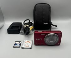 Sony DSC-W690 16.1MP Digital Camera Red - Full Kit - Excellent