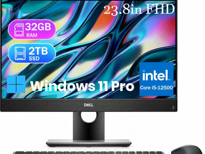 Dell OptiPlex 7400 All-in-One Computer PC | 23.8in FHD AIO Desktop, Intel Core i5-12500 (12th Gen) , 32GB RAM, 2TB SSD Windows 11 Pro , UHD Graphics 770
