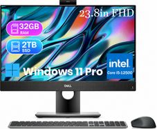 Dell OptiPlex 7400 All-in-One Computer PC | 23.8in FHD AIO Desktop, Intel Core i5-12500 (12th Gen) , 32GB RAM, 2TB SSD Windows 11 Pro , UHD Graphics 770