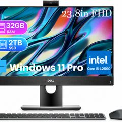 Dell OptiPlex 7400 All-in-One Computer PC | 23.8in FHD AIO Desktop, Intel Core i5-12500 (12th Gen) , 32GB RAM, 2TB SSD Windows 11 Pro , UHD Graphics 770