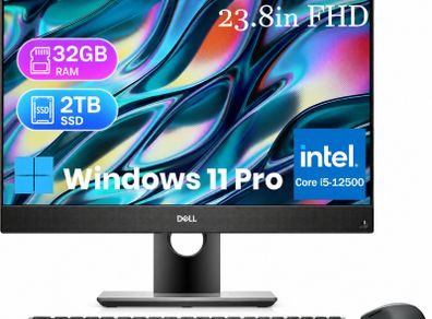 Dell OptiPlex 7400 All-in-One Computer PC | 23.8in FHD AIO Desktop, Intel Core i5-12500 (12th Gen) , 32GB RAM, 2TB SSD Windows 11 Pro , UHD Graphics 770
