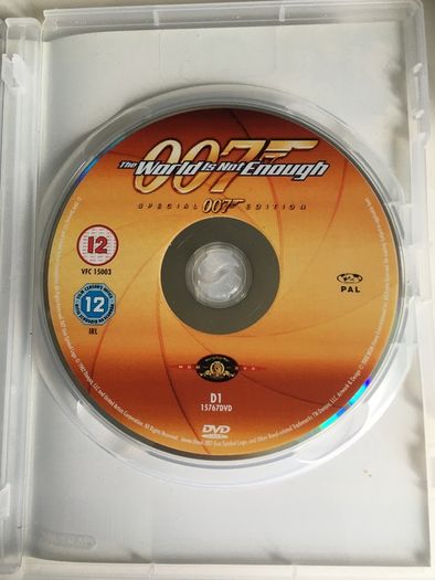 007 James Bond - The World Is Not Enough [1999] Pierce Brosnan, Sophie Marceau, Robert Carlyle, Denise Richards, Robbie Coltrane & Judi Dench [Movie DVD]