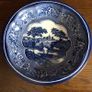 Vintage Daher blue and white 10 inch tin bowl Image 4