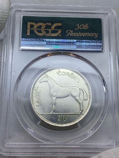 Ireland silver 1939 half crown graded by PCGS UNC details rare in uncirculated