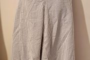 Brand New Brown and White Natural Mix Stripped Wide Cropped Trousers size 20