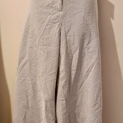 Brand New Brown and White Natural Mix Stripped Wide Cropped Trousers size 20