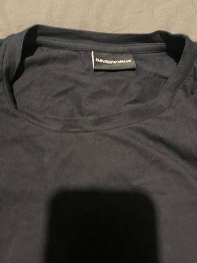 Armani mens t-shirt black silver size xxl