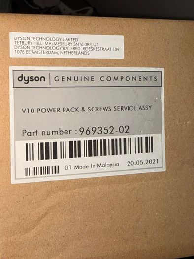 Genuine Dyson V10 Battery, Brand New & Unopened