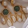 Silvana dangle freshwater statement earrings Image 6
