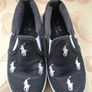 Navy Ralph Lauren slip on Runners Image 2