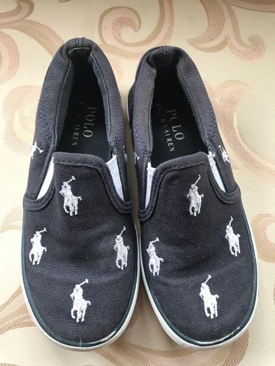 Navy Ralph Lauren slip on Runners