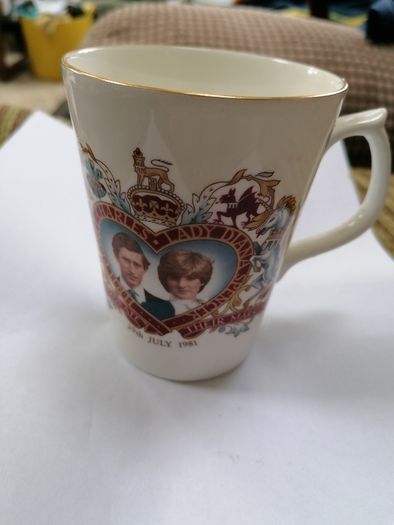Porcelain Charles and Diana wedding mug