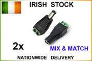 2x 12v DC Male&amp;Female Power Balun Connector Adapter Plug Jack For CCTV