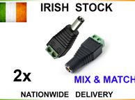main image for ad 2x 12v DC Male&amp;Female Power Balun Connector Adapter Plug Jack For CCTV