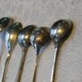 Antique Salt and Mustard Spoons, Some Damaged, Silver 26g Image 4