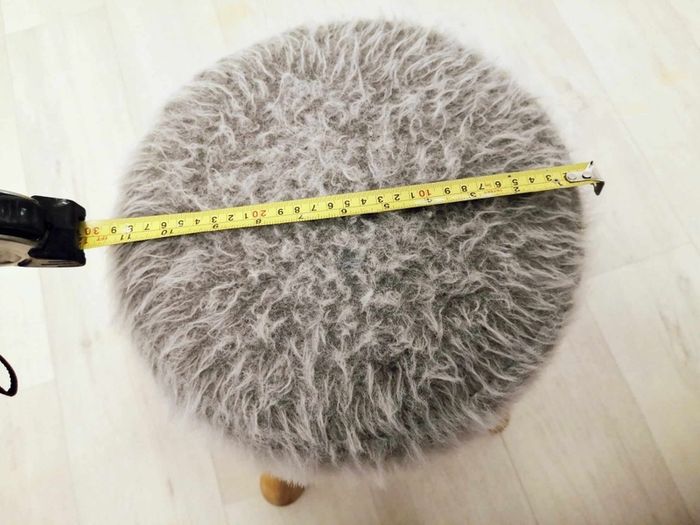 Fluffy stool.  Designers, elegant stool.