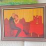 "Lovers on Sofa" Oil Painting by Leon De Sachy NCAD Image 3
