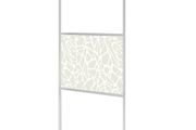 Walk-in Shower Wall ESG Glass with Stone Design 115x195 cm