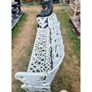 Bench Large Fern & Leaf Cast Iron White CH R 713 W Image 2