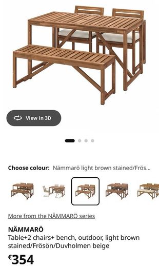IKEA NAMMARO outdoor dining set