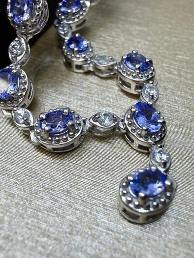 Tanzanite and Natural Zircon Necklace