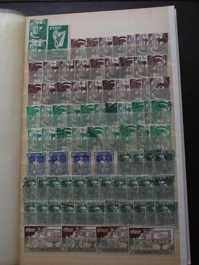 An album with Irish stamps. Reminder with duplications