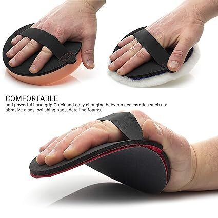 Glass Polish 15918 Flexible Hand Sanding Holder for 125mm Hook & Loop Grip Abrasive Discs - 125mm