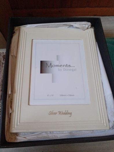 25th Silver wedding anniversary picture frames