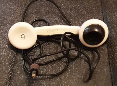 vintage phone handset, possibly militaria