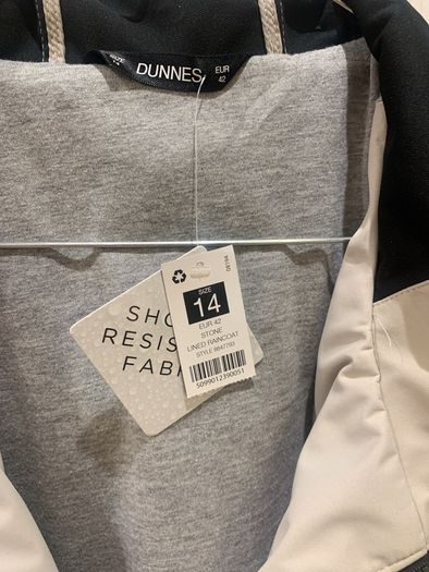 Shower resistant coat (U.K. 14 brand new)