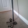 Black metal extendable curtain pole Image 2