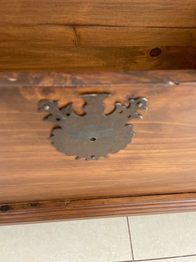 Rustic storage chest coffee table