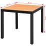 Garden Table Brown 80x80x74 cm Aluminium and WPC Image 2