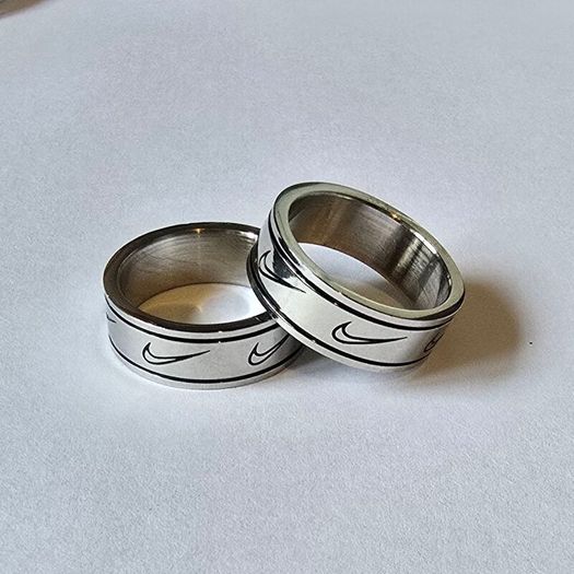"Nike" Silver Band Rings