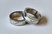 "Nike" Silver Band Rings