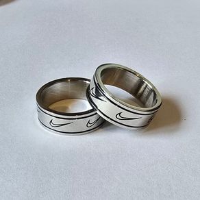 "Nike" Silver Band Rings