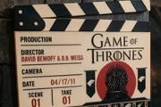 Game of Thrones display scene clap board