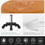 Round Rolling Stool with Wheels Height Adjustable Stool Spa Stool for Salon Massage Home Kitchen Brown Image 4