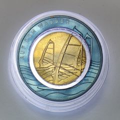 Germany 10 Euro Base Metals (Polymer Ring) Uncirculated Coin 2021 - On the Water (A) - Air Moves